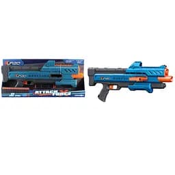 Игрушечный детский пулемет механический с боковым магазином и мягкими патронами (12 шт.)(59 х 26см)