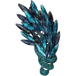 Брошь Веточка синяя