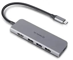 USB-Хаб Real-EL CQ-700 Space Grey UAH (EL123110002)