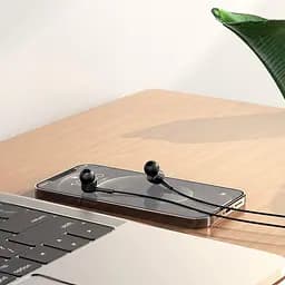 Навушники Hoco M82 La musique universal earphones with mic чорні - мініатюра 2