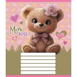 Зошит учнівський "Міні ведмедики" Leader 012-510157C-5 в косу лінію, 12 аркушів (959051)