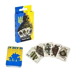 Карти гральні ЗСУ Strateg 30787 жовто-блакитна, українською мовою - мініатюра 2