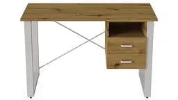 Письмовий стіл із ящиками Ferrum-decor Оскар 750x1200x600 метал Білий ДСП Дуб Артізан 16 мм (FRD-103225) - мініатюра 4