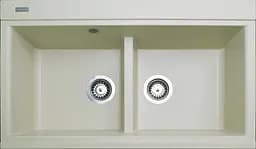 Кухонна мийка Adamant SIMILAR ivory 885x505x230 мм, 2 повнорозмірні чаші 88,5 см