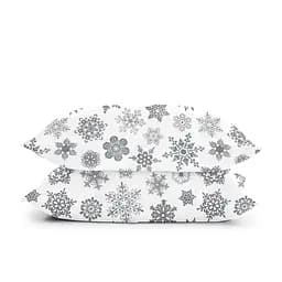 Комплект постільної білизни Cosas Snowflakes Євро сірий (SnowflakesGrey_White_200) - мініатюра 4