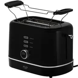 Тостер Adler AD 3224 black 850Вт/ 2 відділення/7 режимів підсмажування/розморожування/підігрів булок - мініатюра 3