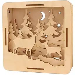 3D композиція Rosa Talent Олень у лісі фанера 20х20 см