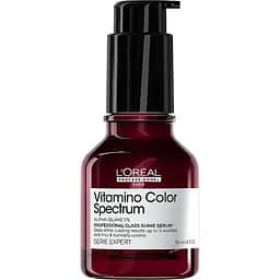 Сироватка L'Oreal Professionnel Vitamino Color Spectrum Glass Shine для сяючого блиску та збереження 5 вимірів колірного спектру після фарбування волосся незмивна 50 мл