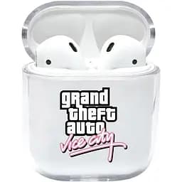 Прозорий силіконовий чохол Apple AirPods із малюнком - Grand Theft Auto (KAP1160)