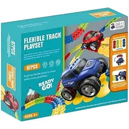 Трек 044-2 с автоматической машинкой на батарейках 145 элементов в коробке