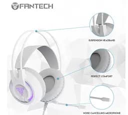 Ігрові навушники з мікрофоном Fantech HG-20 White 7.1 Channel RGB - мініатюра 3