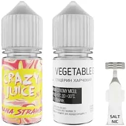 Набор компонентов для самозамеса солевой жидкости Crazy Juice Banana Straw 30 мл 0-50 мг Банан Клубника (11984)