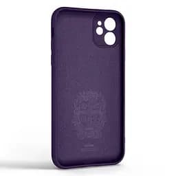 Силиконовый чехол для Apple iPhone 11, Icon Ring, фиолетовый, панель-накладка, с кольцом-подставкой на 360°, противоударный, возможность использования магнитных держателей, ArmorStandart (ARM68646) - мініатюра 2