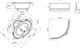 Ванна акрилова Ravak New Day 140x140 C651000000 - мініатюра 4