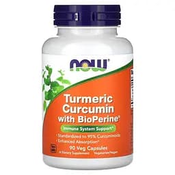 Куркумін з BioPerine NOW Turmeric Curcumin with BioPerine, 90 вегакапсул