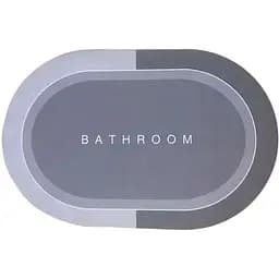 Килимок у ванну Stenson R30939-90 овальний 60х90 см сірий (35641)