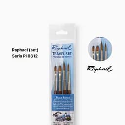 Набір міні-пензлів Raphaël Travel Precision, 4 пензлі, круглі та плоскі - мініатюра 2