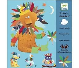 Набір наклейок для аплікації Djeco Створи тварину (DJ08932)