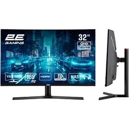 Монітор 2E Gaming 31.5" G3223B 2xHDMI DP VA 2560x1440 165Hz 1ms CURVED FreeSync HAS teh0014228