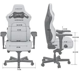 Ігрове крісло Anda Seat Kaiser 4 Size L White (AD12YDDC-L-20-W-PV/C) - мініатюра 8