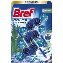 Туалетний блок Bref Кольорова вода Евкаліпт 150 г (3 шт.х50 г)