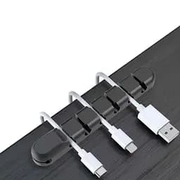 Тримач органайзер Primo TKC7 для USB кабелів силіконовий Black - мініатюра 4