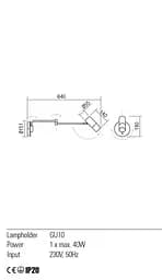 Бра Redo PIVOT AP 1xGU10 WH (4.1.1) 01-2368 - мініатюра 3