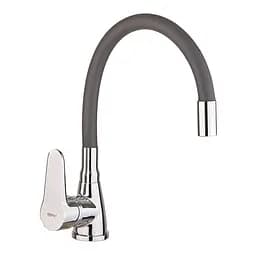 Змішувач для кухні Zerix SOP7 146 gray з гнучким виливом ZX4652 Хром