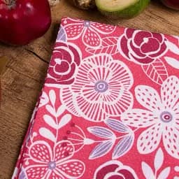 Рушник вафельний MirSon №505 Waffle Red flowers 90х45 см (2200006739654) - мініатюра 2