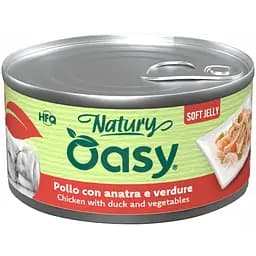 Вологий корм Oasy Dog Wet Natury для собак курка з качкою та овочами 150 г
