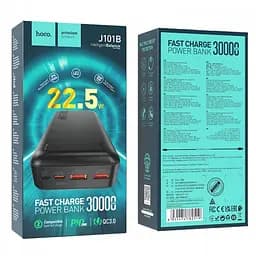 Універсальний зовнішній акумулятор Hoco J101B 22.5W 30000mAh чорний - мініатюра 2
