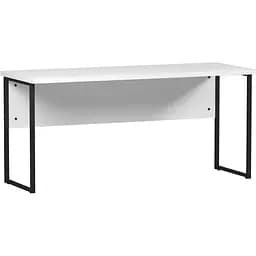 Стіл прямий лофт з екраном ОП-163 Orange-Line 1600х600х750 Чорний/Білий