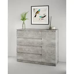 Комод в спальню MebelStar Нео 1Д4Ш 120x43x98 см Бетон (MBS-1049)