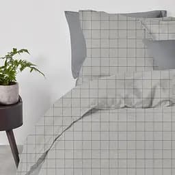 Комплект постільної білизни Cosas Grey geometry CS1 Сімейний сірий (CellAshgrey_Graphite_160x2) - мініатюра 2