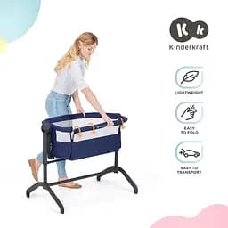 Приставне ліжечко-люлька Kinderkraft Bea Navy синє (00-00304850) - мініатюра 15