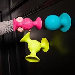 Набір сенсорних брязкальців Fat Brain Toys PipSquigz F089ML силіконові брязкальця 3 шт - мініатюра 8