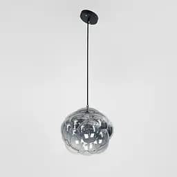 Подвес с фактурным стеклянным плафоном в цвете хром | Line F | Арт. 0619/1 Chrome