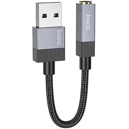 Переходник Hoco UPA32D Clever USB-C на 3,5 мм черный