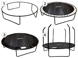 Батут садовий SkyFlyer Black 8 футов зі сходами 244 см (TR0033) - мініатюра 10