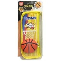 Пенал-косметичка Силіконовий м’яч-баскетбол, 2 змійки, 8x24 см (В асортименті)