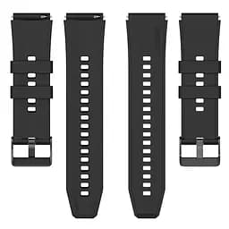 Ремінець для Samsung Galaxy Watch 4 Classic 42mm - чорний ширина кріплення 20мм силікон Watchbands GT (W45-3WB47215642) - мініатюра 5