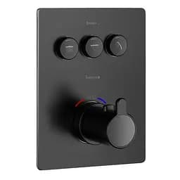 Термостат скрытого монтажа на 3 потребителя Imprese Smart click black matt ZMK101901236, Черный матовый