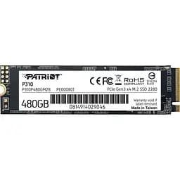Накопитель SSD Patriot m.2 NVMe 480GB P310 500 512 (P310P480GM28)