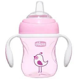 Поильник с мягким носиком Chicco Transition 200 мл розовый (06911.10)
