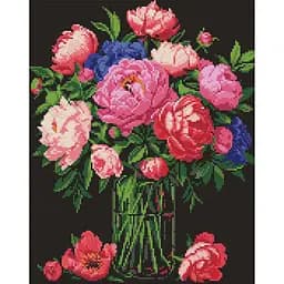 Алмазная мозаика Роскошь пиона AMO8007, 40х50 см