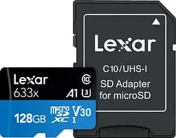 Карта памяти MICRO SDXC LEXAR 128GB UHS-I W/ADAPTER (LSDMI128BB633A)
