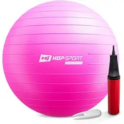 Фітбол Hop-Sport 75см маджента + насос - мініатюра 3