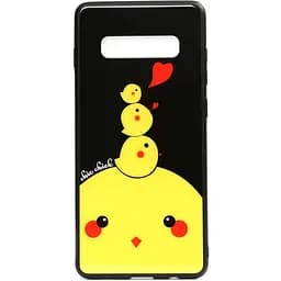 Чохол-накладка Toto Cartoon Print Glass Case Samsung Galaxy S10 Chicken Chick