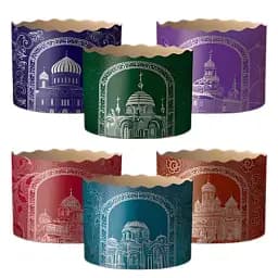 Форми для випічки паски Срібні бані 8.5х11 см 50 шт.