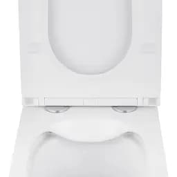 Унітаз підвісний Kroner Eifel WHI493436 RIMLESS безобідковий з сидінням Slim Duroplast / Soft-close / Quick relase (KE493436WHIR), Білий - мініатюра 5
